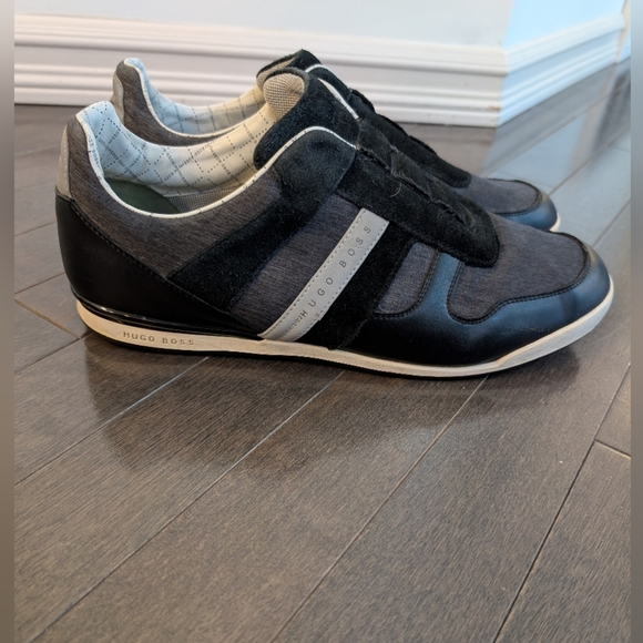Hugo Boss Men's Black and Gray Sneakers - Picture 1 of 6
